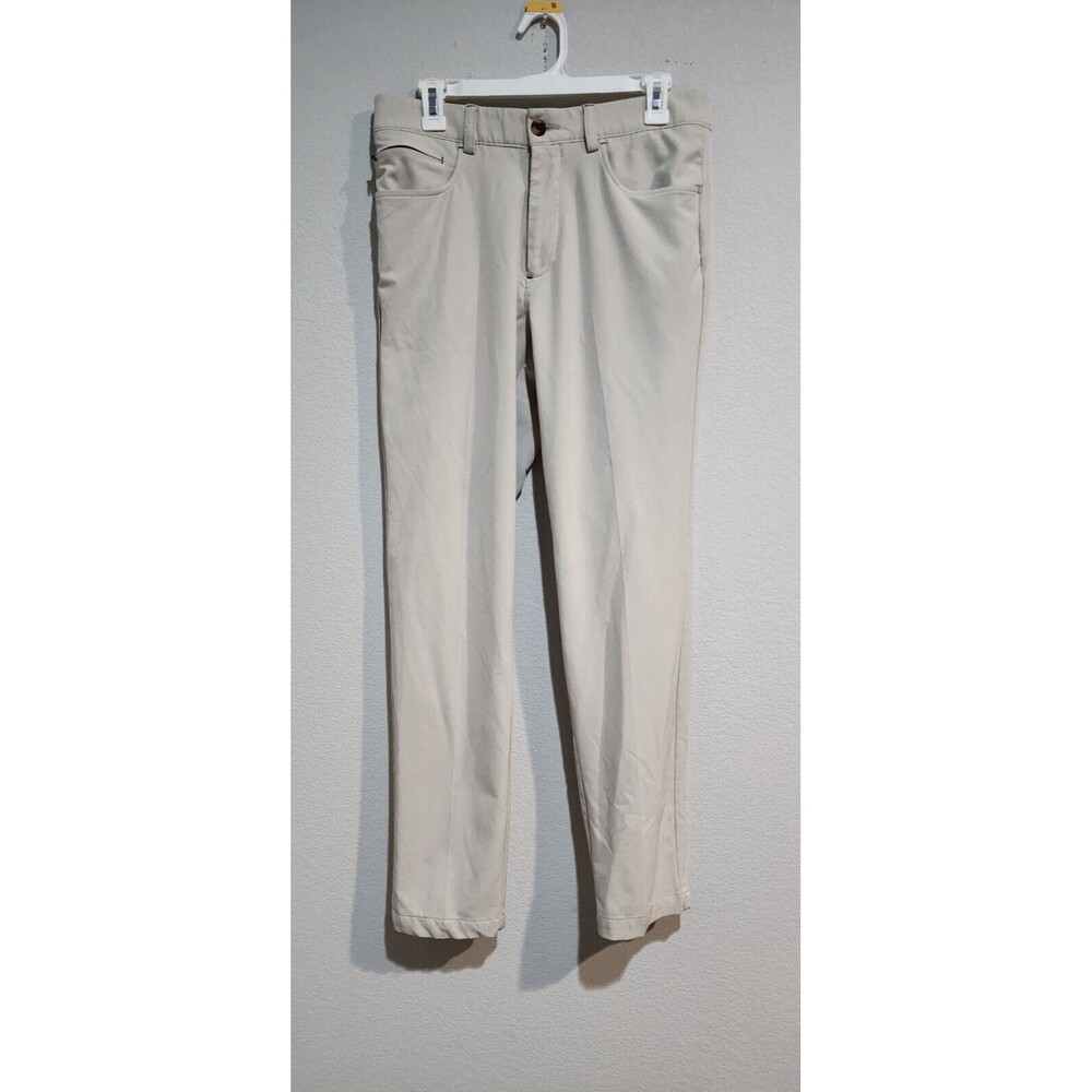 HAGGAR The Active Series Mens Slim Fit Stretch Chinos- light Pants Slacks 33x32